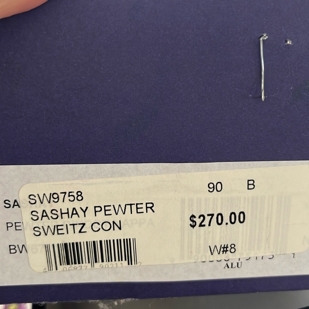 Stuart Weitzman Sashay In Pewter Size 9m - image 2